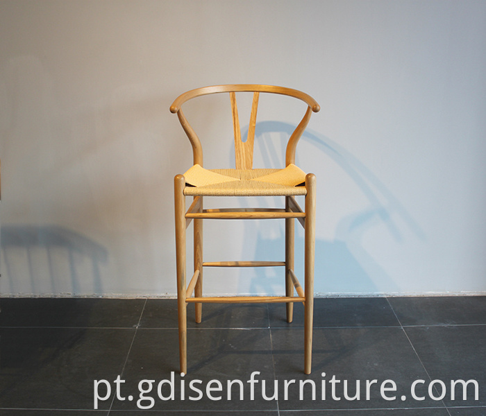 Hot Selling European Design Bar Furniture Y Cadeira de madeira High Stool por madeira maciça